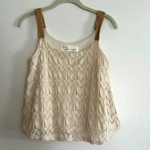 Vintage Havana crop top lace detail size small